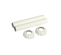 Комплект декоративных трубок SR Rubinetterie Retro 160 мм D18-20-1/2 белый 0497-1500V16A
