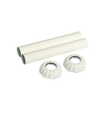 Комплект декоративных трубок SR Rubinetterie Retro 160 мм D18-20-1/2 белый 0497-1500V16A