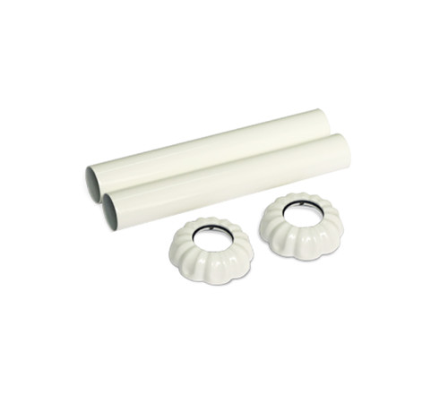 Комплект декоративных трубок SR Rubinetterie Retro 160 мм D18-20-1/2 белый 0497-1500V16A