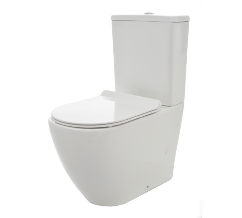 Унитаз напольный Aquanet AQM1002 безободковый с сиденьем микролифт AQM1002