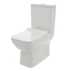 Унитаз напольный Aquanet AQM1004 безободковый с сиденьем микролифт AQM1004