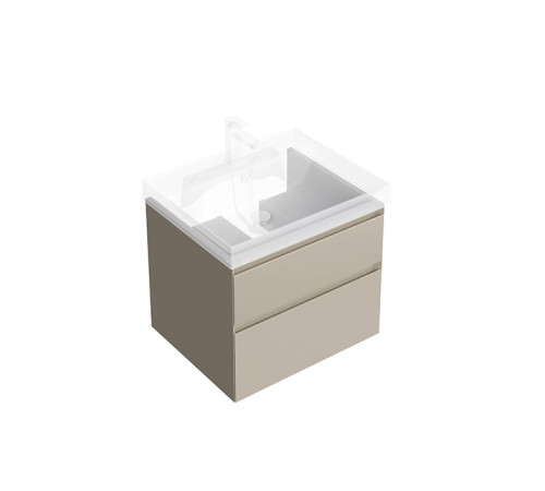 Тумба подвесная Kerama Marazzi Cubo 60 см с ящиками лимо матовая CUB.60.2\LIM