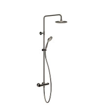 Душевая система Gessi Emporio с верхним душем, термостатом, штангой, шлангом и ручным душем Finox Brushed Nickel 35181-149