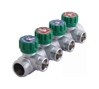 Коллектор с ручной регулировкой GAPPO G1002 1 x 3/4 на 2 выхода евроконус G1002-2