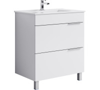 Тумба под умывальник напольная AQUATON Бриг 720х835х445 мм 2 ящика белая Br.01.07/2/W