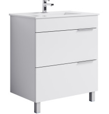 Тумба под умывальник напольная AQUATON Бриг 720х835х445 мм 2 ящика белая Br.01.07/2/W