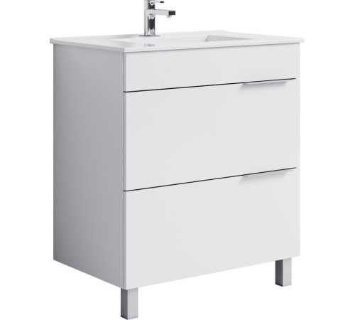 Тумба под умывальник напольная AQUATON Бриг 720х835х445 мм 2 ящика белая Br.01.07/2/W