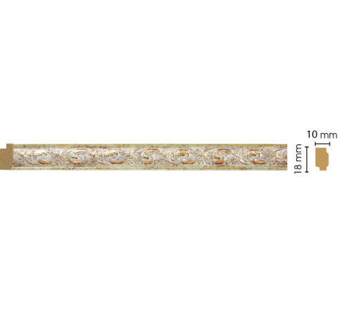 Молдинг DECOMASTER 158-553 18х10х2400 мм 158-553