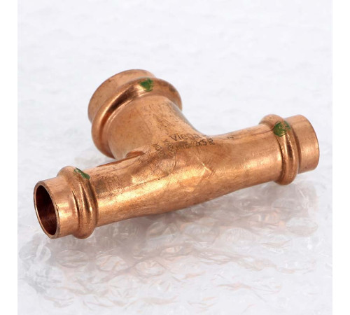 Тройник пресс медный Viega Profipress 15x22x15 мм 322700