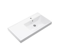 Раковина подвесная Kerama Marazzi Cubo 90х48.5 см правая белый глянцевый CU.wb.90Rh