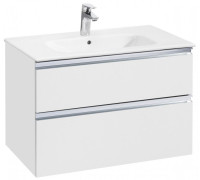 Тумба под раковину подвесная Roca The Gap 800 785x453x515 мм 2 ящика Белый глянец A857399806