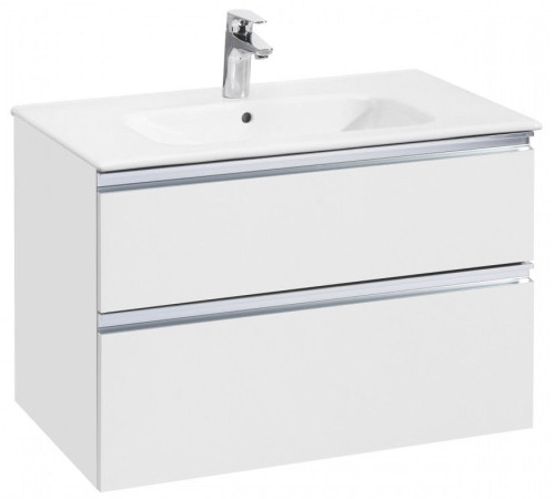 Тумба под раковину подвесная Roca The Gap 800 785x453x515 мм 2 ящика Белый глянец A857399806