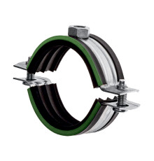 Хомут сантехнический Mayer 1 1/4 39-46 мм с гайкой M8 и уплотнителем 1001141