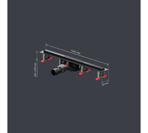 Трап для душа линейный AM.PM Masterflow Slim line 60 см W01SC-S11-060-05BM