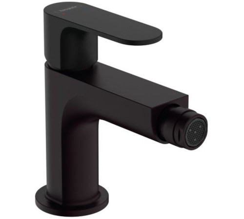 Смеситель для биде Hansgrohe Rebris S со сливным гарнитуром матовый черный 72210670