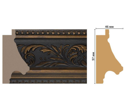 Багет из полистирола Decomaster FM22-2 97х46х2850 мм FM22-2