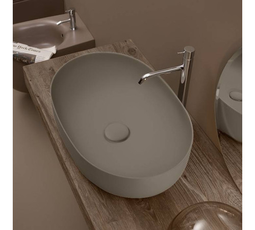 Раковина накладная Kerasan Nolita 60х40 см без отв. коричневый орех 534381