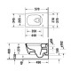 Унитаз подвесной Duravit Viu Rimless WonderGliss 37x57 см белый 25110900001