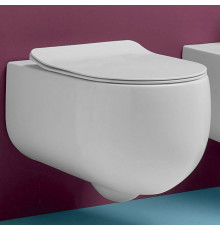 Унитаз подвесной Kerasan Flo 54х37 см безободковый белый матовый 311130