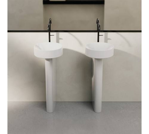 Раковина напольная Bette Suno Pedestal 34х84 см 1 отверстие белая A250-000 VK2