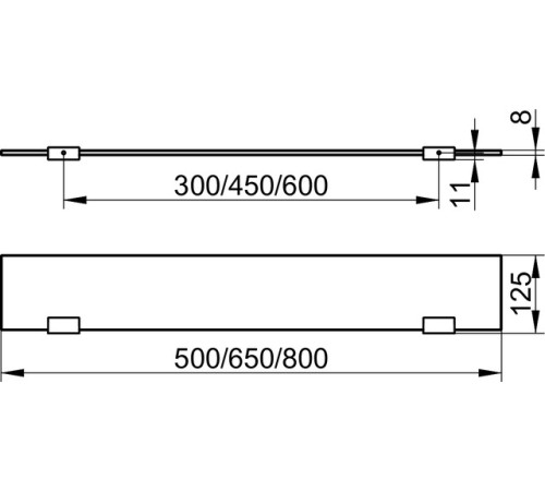 Полочка стеклянная KEUCO Collection Moll 500 мм 12710 015500