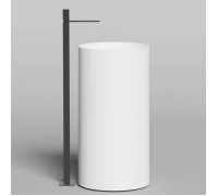 Раковина напольная Salini Armonia Round 01 45х45х90 см S-Stone белый матовый слив в пол 130421M