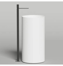 Раковина напольная Salini Armonia Round 01 45х45х90 см S-Stone белый матовый слив в пол 130421M