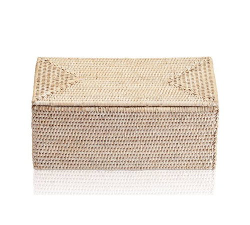 Коробка универсальная Decor Walther Basket UTBMD 30х15.5х14 см с крышкой ротанг светлый 0932191
