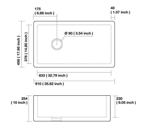 Раковина кухонная Kerasan Hannah Essex 91x45.6x25.4 см без отверстия белый 541201