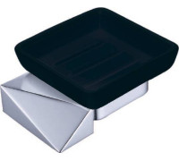 Мыльница подвесная Boheme New Venturo хром/черная 10313-CR-B