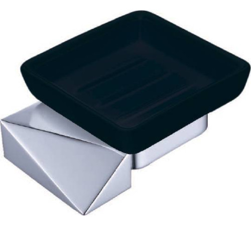 Мыльница подвесная Boheme New Venturo хром/черная 10313-CR-B