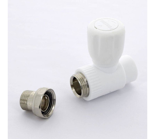 Кран радиаторный прямой Pro Aqua 20x1/2 полипропиленовый с разъемным соединением PA41008