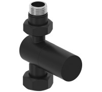 Вентиль регулировки температуры Сунержа прямой цилиндр G 1/2 x G 3/4 черный матовый 31-1401-1234