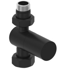 Вентиль регулировки температуры Сунержа прямой цилиндр G 1/2 x G 3/4 черный матовый 31-1401-1234