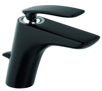 Смеситель для раковины Kludi Balance 100 мм со сливным гарнитуром черный 520238775