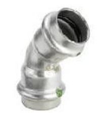 Угол 45° Viega Sanpress Inox ВВ 15 мм нержавеющая сталь 435776