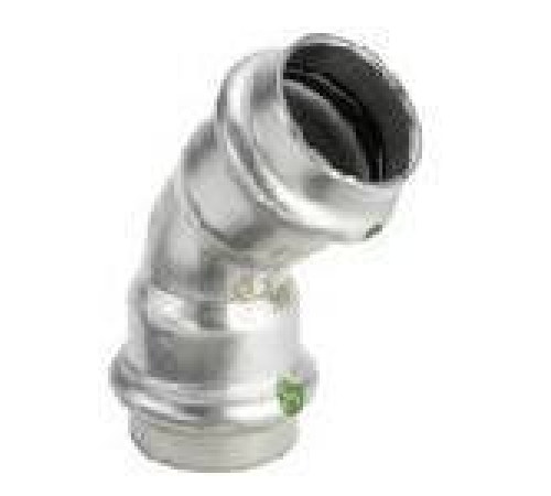 Угол 45° Viega Sanpress Inox ВВ 15 мм нержавеющая сталь 435776