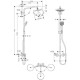 Душевая система Hansgrohe Croma 220 Showerpipe с термостатом хром 27185000