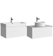 Тумба под умывальник AQUANET Geometria 80 1 ящик белый 81 см GE01081WM