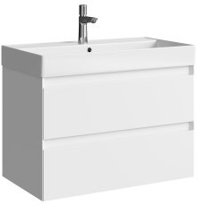 Тумба под умывальник AQUATON Geometria 81 см 2 ящика белый GE01082WM