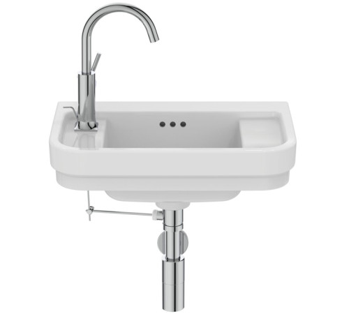 Раковина подвесная Ideal Standard Calla 50х32х18 см 1 отверстие левая Sx белый глянец E223301