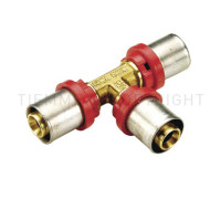 Тройник пресс-фитинг латунный Tiemme 20х20х16 мм 1650045