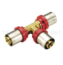 Тройник пресс-фитинг латунный Tiemme 20х20х16 мм 1650045