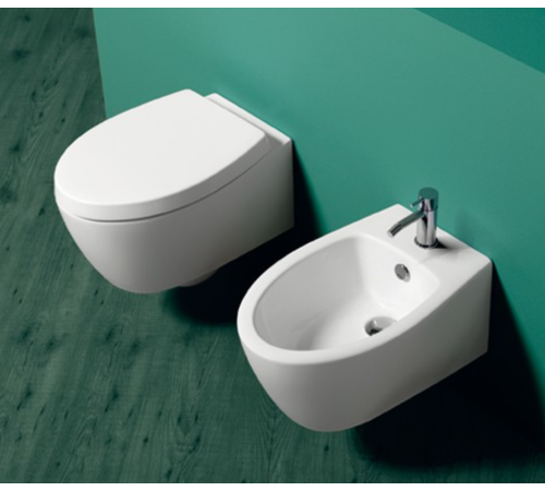 Биде подвесное SIMAS Lft Spazio 52х35 см 1 отверстие белое LFT19 bi/F85