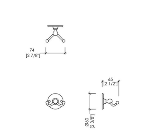 Крючок для халатов Devon&Devon Cavendish подвесной хром WM13CR