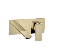 Смеситель для раковины Aquanet Savona настенный на 2 отверстия золото AQM6815GG