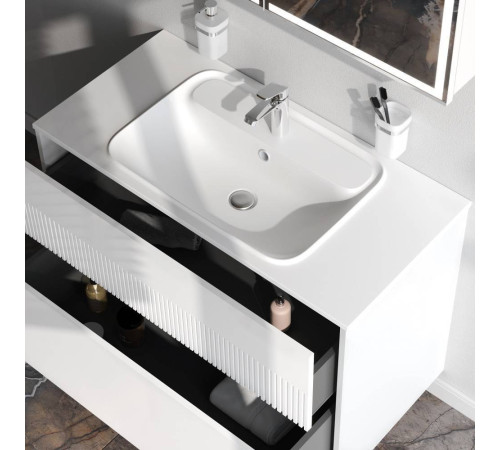 База под раковину AM.PM Func 100 см 2 ящика белый матовый M8FFUX1002WM