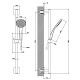 Душевой гарнитур Gessi Emporio с держателем и ручным душем Finox Brushed Nickel 47314#149