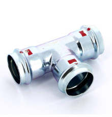 Тройник пресс Viega Prestabo оцинкованная сталь 42 мм 558666