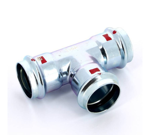 Тройник пресс Viega Prestabo оцинкованная сталь 42 мм 558666